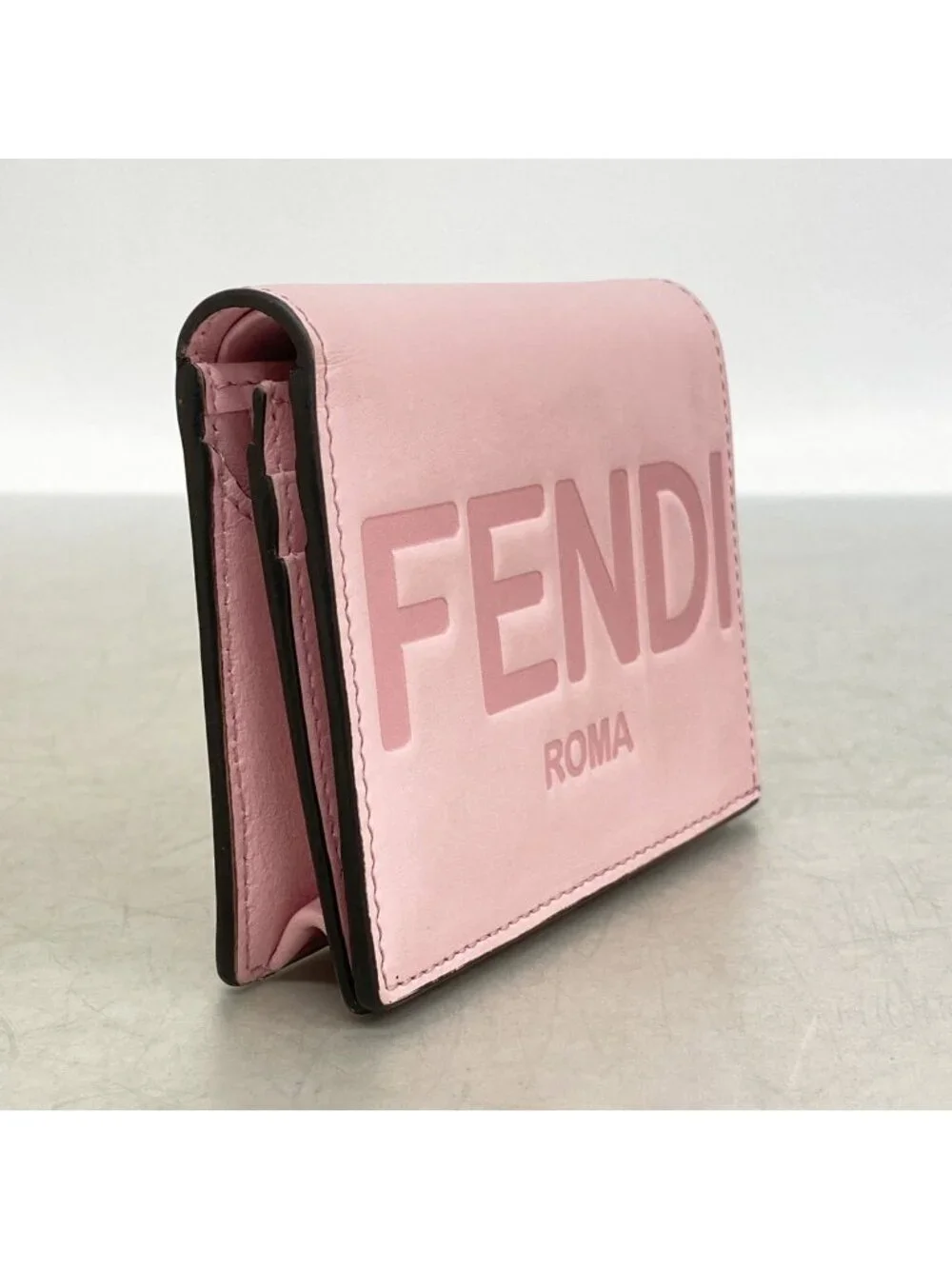 Fendi Wallet Leather Pink Gold